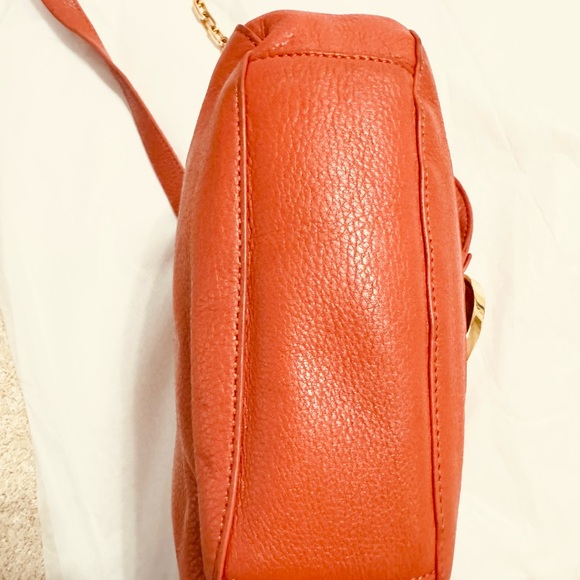 💯 Authentic Tory Burch Amanda Crossbody Handbag Orange - Picture 7 of 9